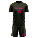 Custom Olive Pink Soccer Set