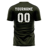 Custom Olive White Soccer Jersey