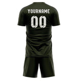 Custom Olive White Soccer Set
