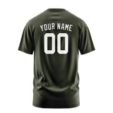 Custom Olive White T-Shirt