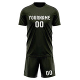 Custom Olive White Soccer Set