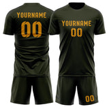 Custom Olive Yellow Soccer Set