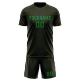 Custom Olive Emerald Green Soccer Set