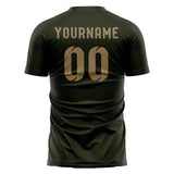 Custom Olive Light Khaki Soccer Jersey