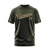 Custom Olive Light Khaki T-Shirt