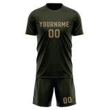 Custom Olive Light Khaki Soccer Set
