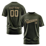 Custom Olive Light Khaki T-Shirt
