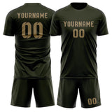 Custom Olive Light Khaki Soccer Set