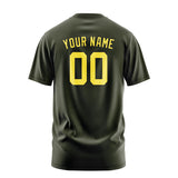Custom Olive Light Yellow T-Shirt