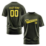 Custom Olive Light Yellow T-Shirt