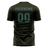 Custom Olive Blue Green Soccer Jersey