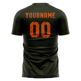 Custom Olive Orange Soccer Jersey