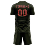 Custom Olive Copper Rose Soccer Set
