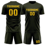 Custom Olive Gold Soccer Set