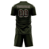Custom Olive Brown Soccer Set