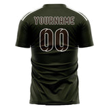Custom Olive Brown Soccer Jersey