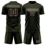 Custom Olive Brown Soccer Set