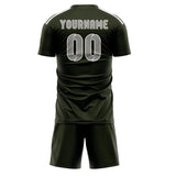 Custom Olive Gray Soccer Set