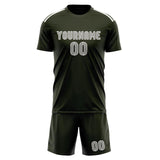 Custom Olive Gray Soccer Set