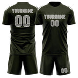 Custom Olive Gray Soccer Set