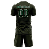 Custom Olive Green Soccer Set