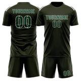 Custom Olive Green Soccer Set