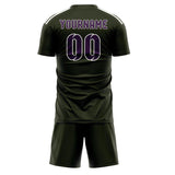 Custom Olive Purple Soccer Set