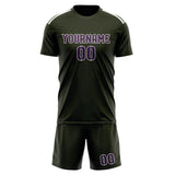 Custom Olive Purple Soccer Set
