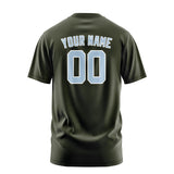 Custom Olive Light Blue T-Shirt