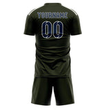 Custom Olive Blue Soccer Set