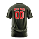 Custom Olive Orange Red T-Shirt