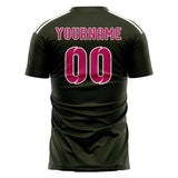 Custom Olive Pink Soccer Jersey