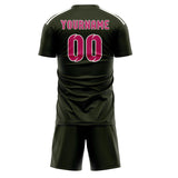 Custom Olive Pink Soccer Set