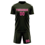 Custom Olive Pink Soccer Set