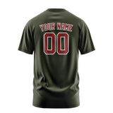 Custom Olive Crimson Red T-Shirt