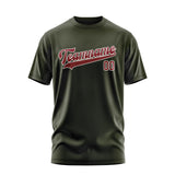 Custom Olive Crimson Red T-Shirt