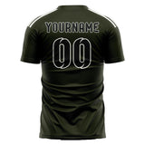 Custom Olive Black Soccer Jersey