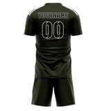Custom Olive Black Soccer Set