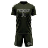 Custom Olive Black Soccer Set