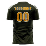 Custom Olive Yellow Soccer Jersey