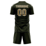 Custom Olive Light Khaki Soccer Set