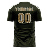 Custom Olive Light Khaki Soccer Jersey