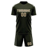 Custom Olive Light Khaki Soccer Set