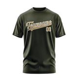 Custom Olive Light Khaki T-Shirt