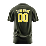 Custom Olive Light Yellow T-Shirt