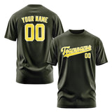 Custom Olive Light Yellow T-Shirt