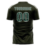Custom Olive Blue Green Soccer Jersey