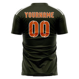 Custom Olive Orange Soccer Jersey