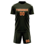 Custom Olive Orange Soccer Set