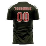 Custom Olive Copper Rose Soccer Jersey